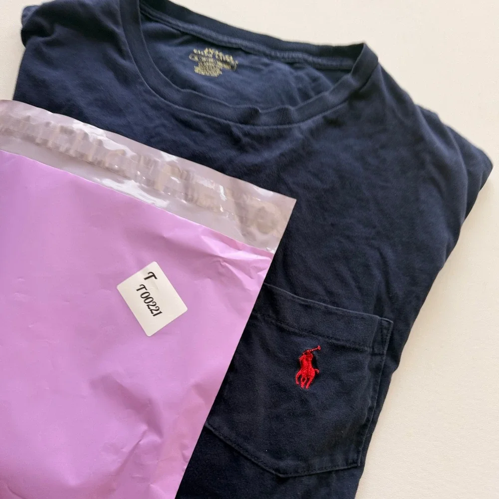 Polo Ralph Lauren Mens Pocket‎ T-Shirt XL Navy Blue Classic Fit Red Pony Logo